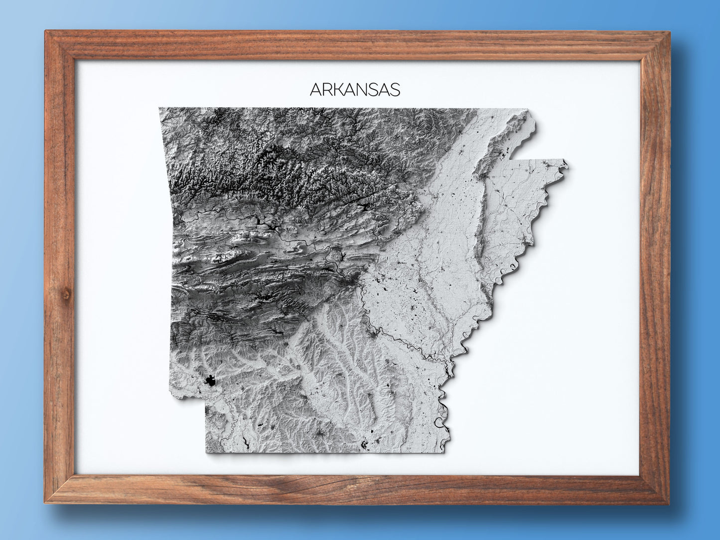 Arkansas Elevation Map