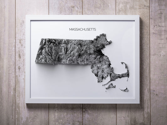 Massachusetts Elevation Map