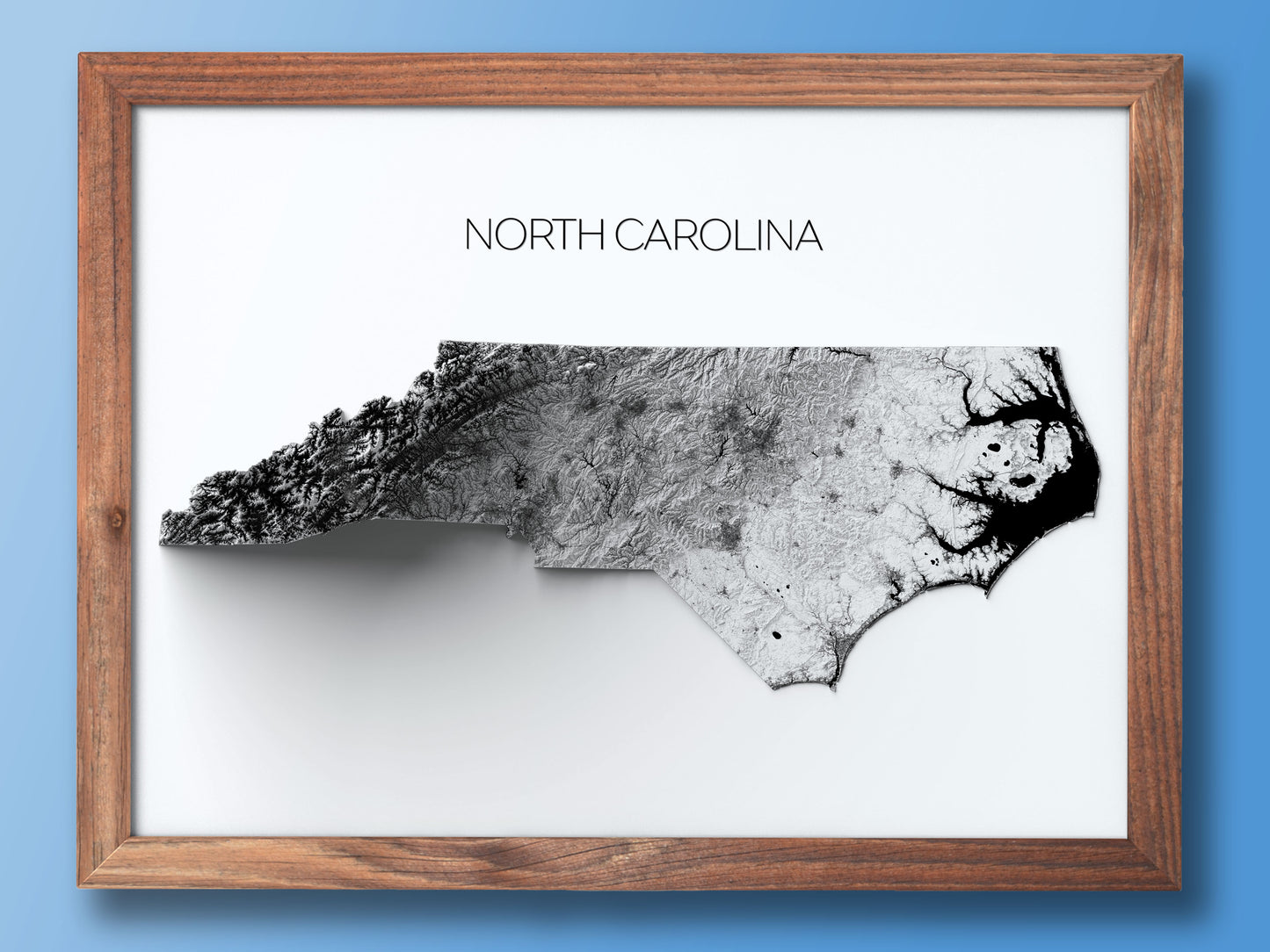 North Carolina Elevation Map