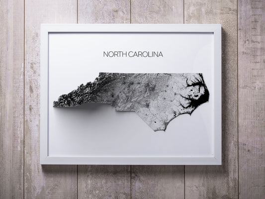 North Carolina Elevation Map