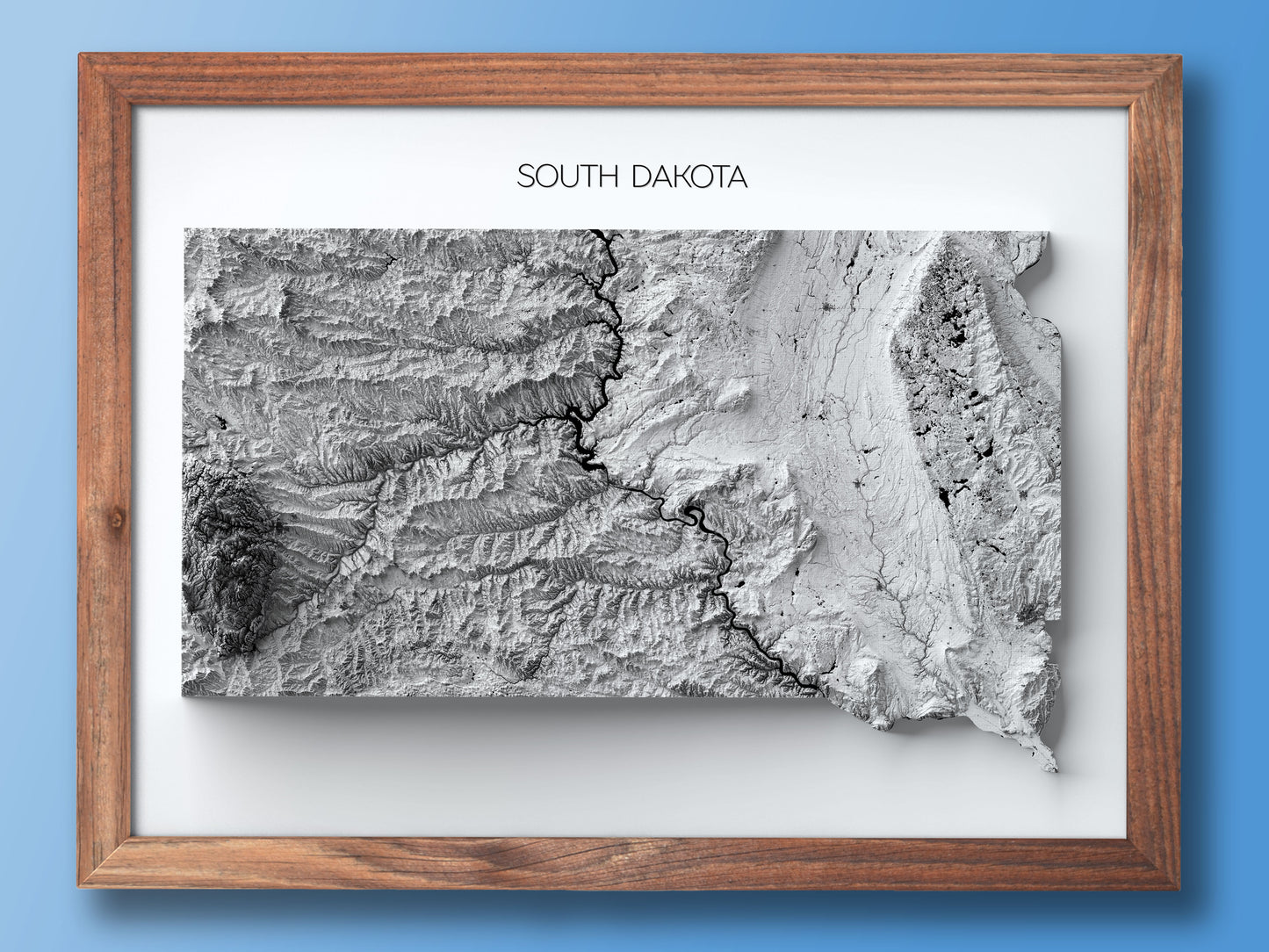 South Dakota Elevation Map