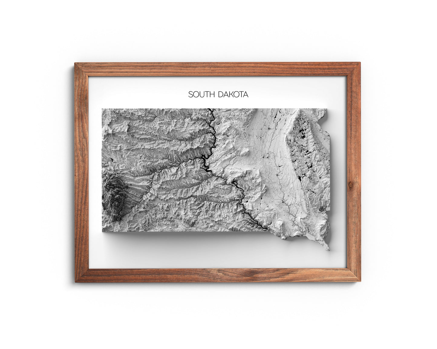 South Dakota Elevation Map