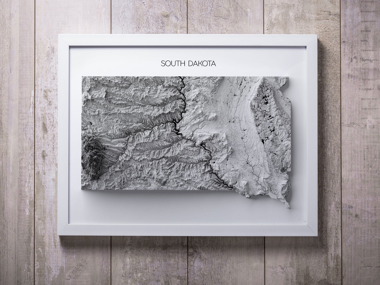 South Dakota Elevation Map