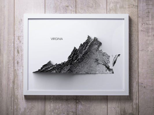 Virginia Elevation Map