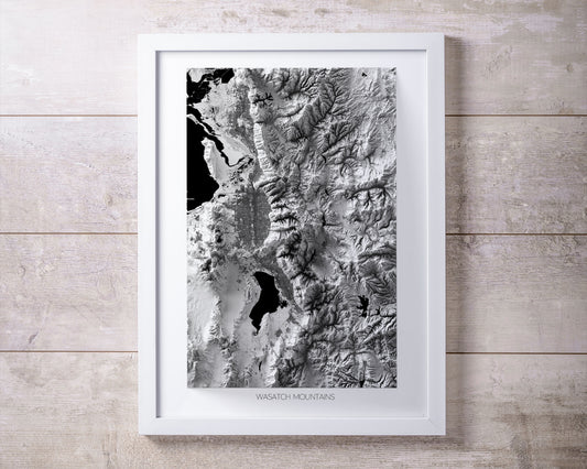 Wasatch Mountains Elevation Map