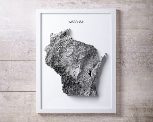 Wisconsin Elevation Map
