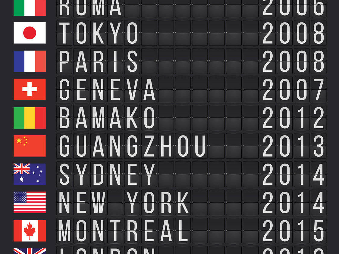 Airport Flight Board with Flags, Digital-Only