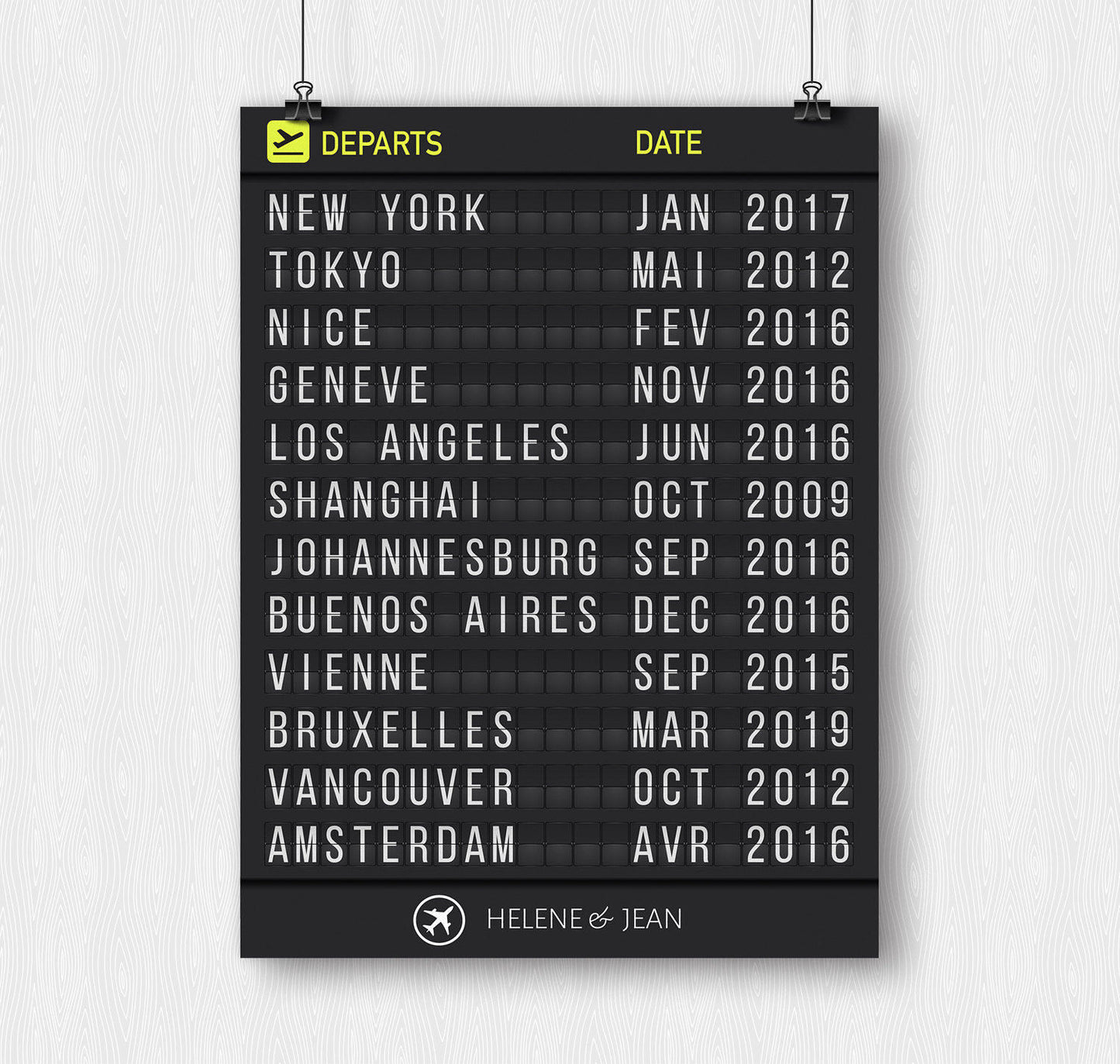 Digital-Only Airport Flight Board (with Bold Letters)