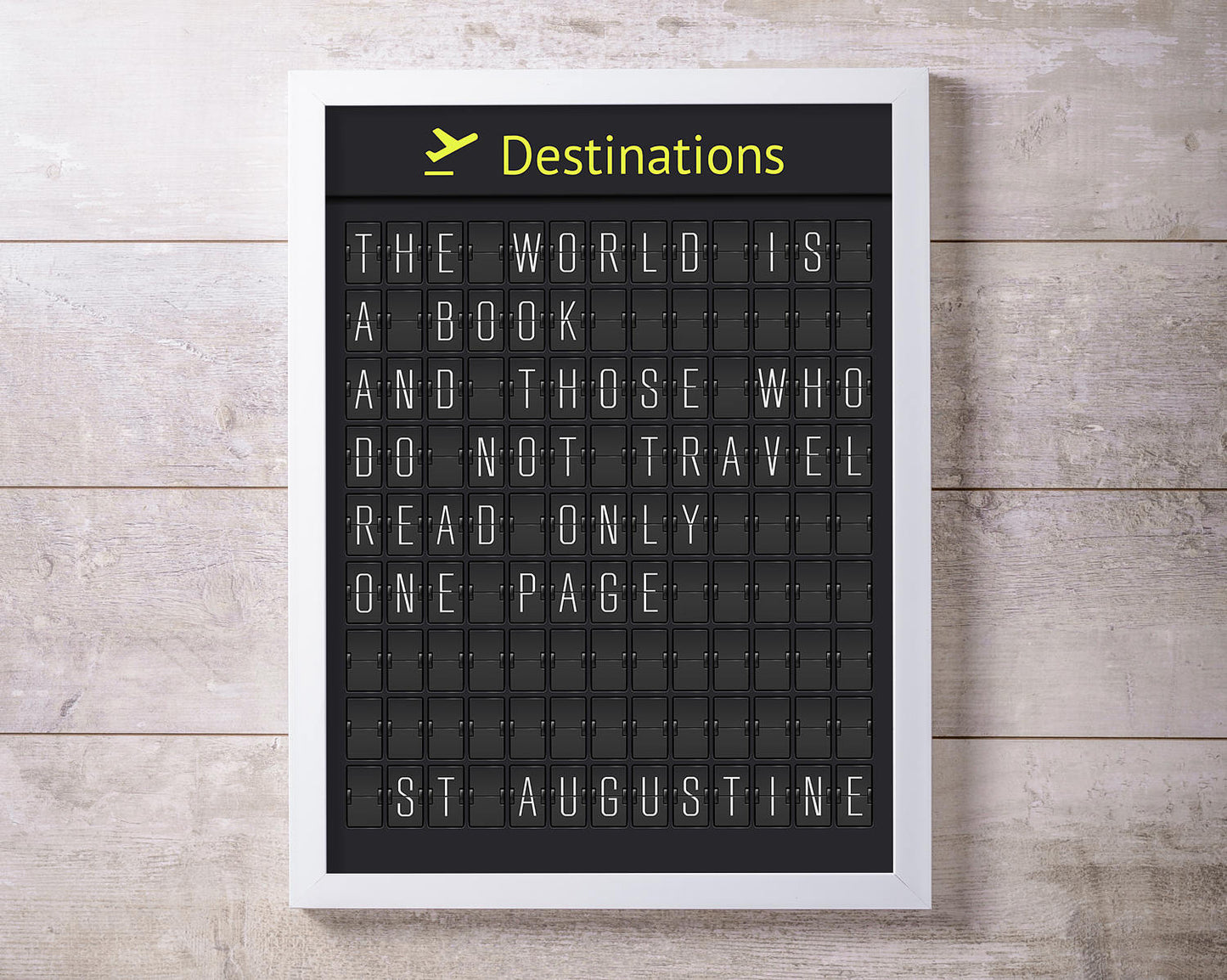 Digital-Only Destinations Airport Board, Personalized For You (with Thin Letters)