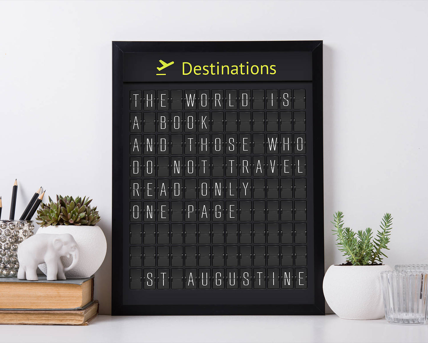 Digital-Only Destinations Airport Board, Personalized For You (with Thin Letters)