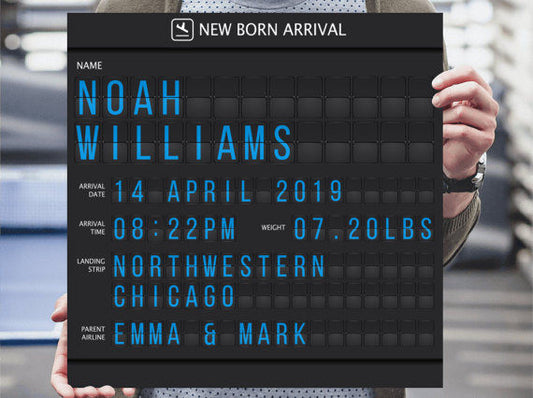 Digital only "new arrival" baby poster