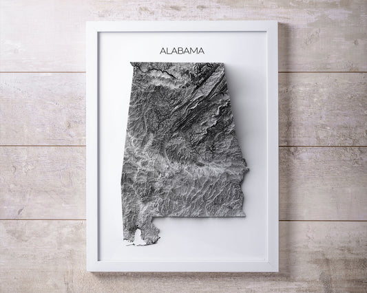 Alabama Elevation Map