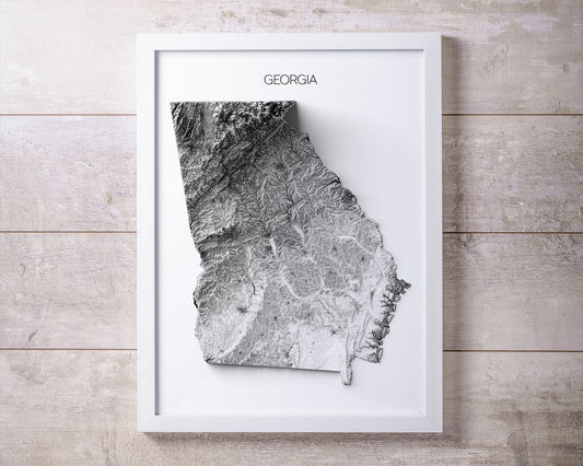 Georgia Elevation Map