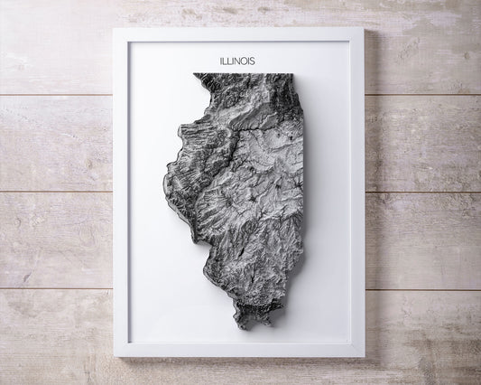 Illinois Elevation Map