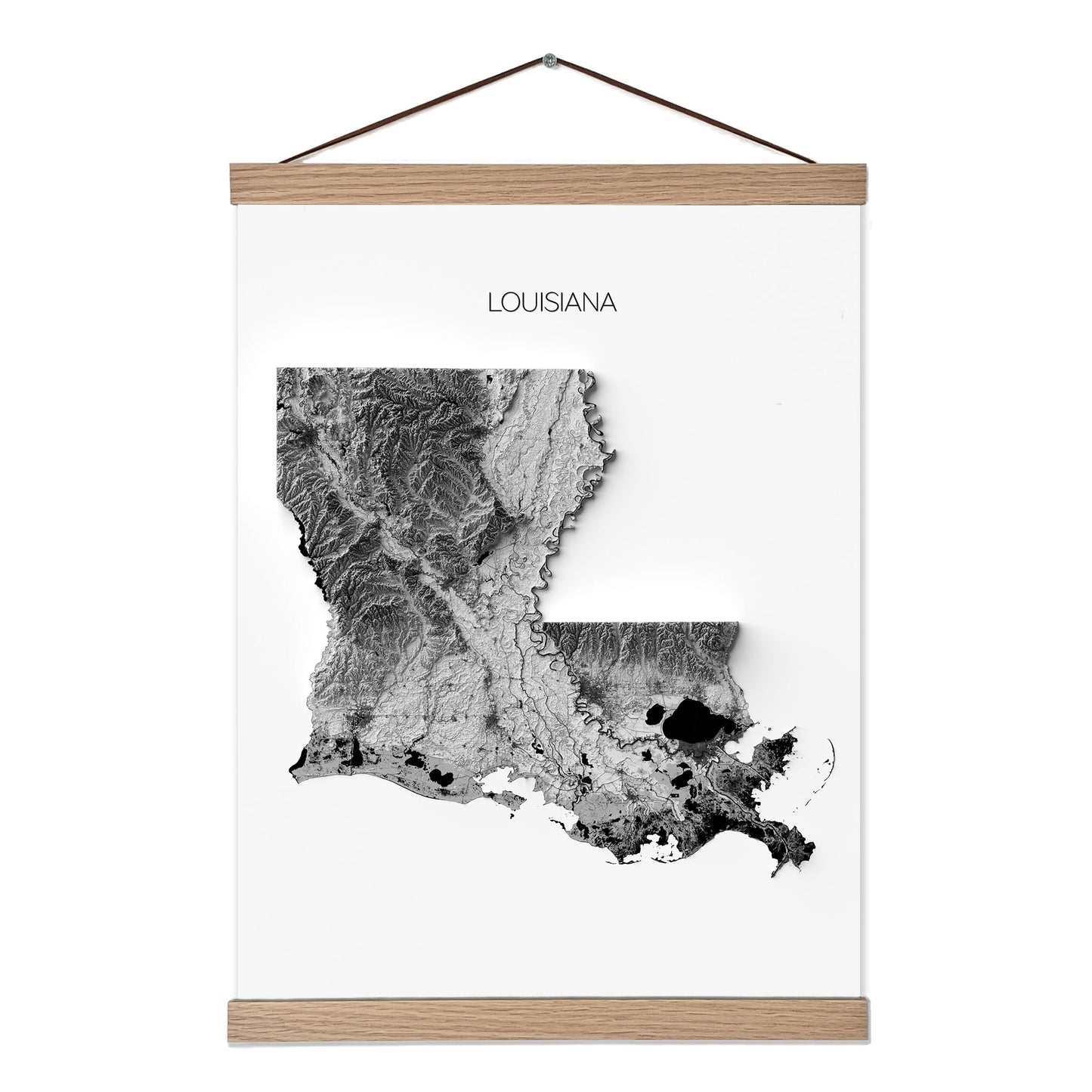 Louisiana Elevation Map