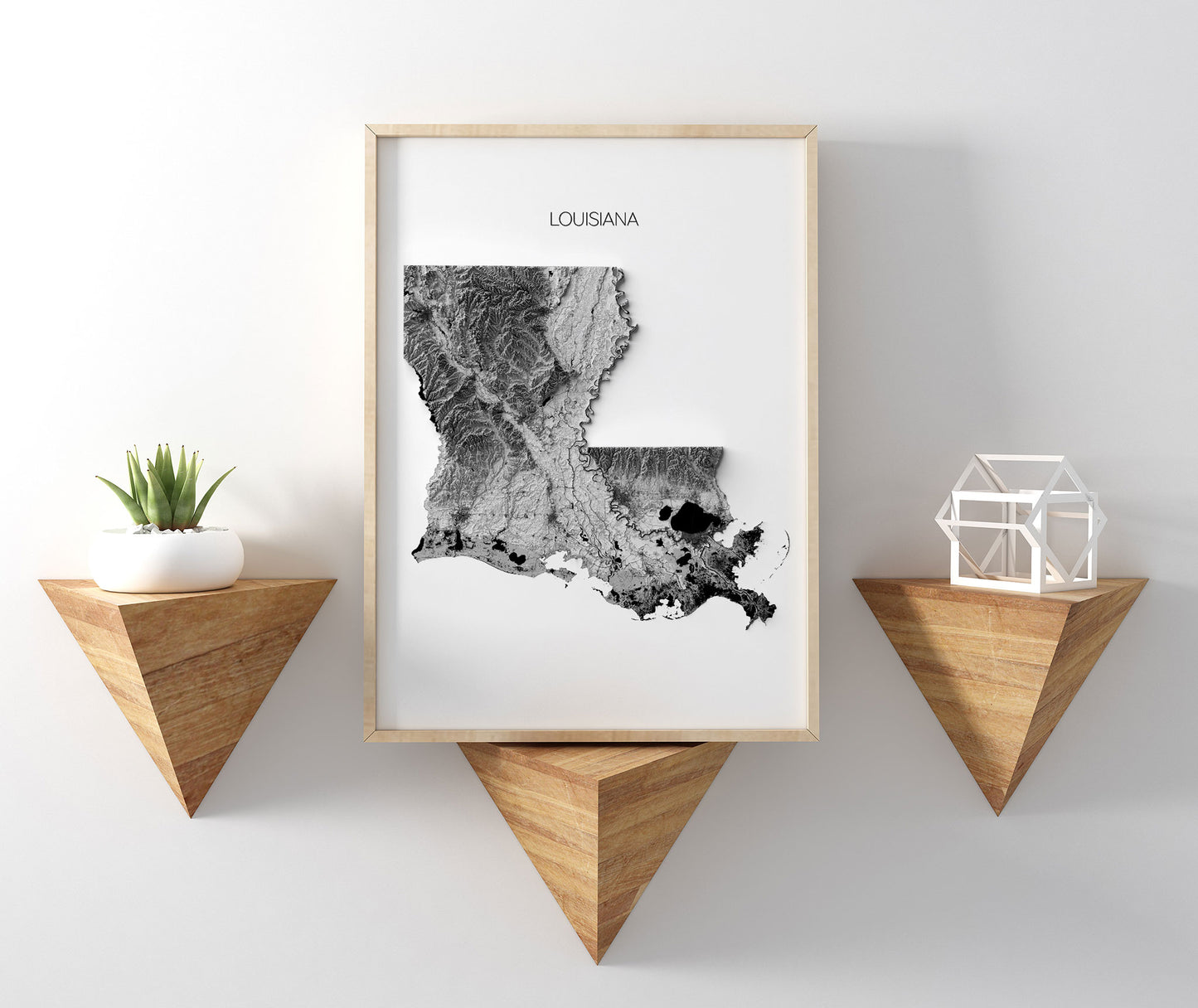Louisiana Elevation Map