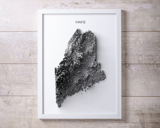 Maine Elevation Map