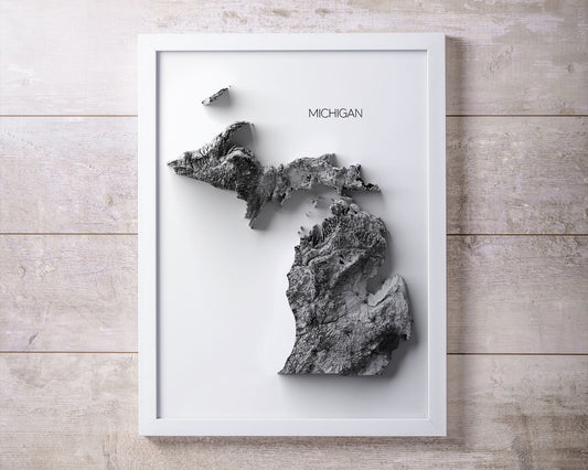 Michigan Elevation Map