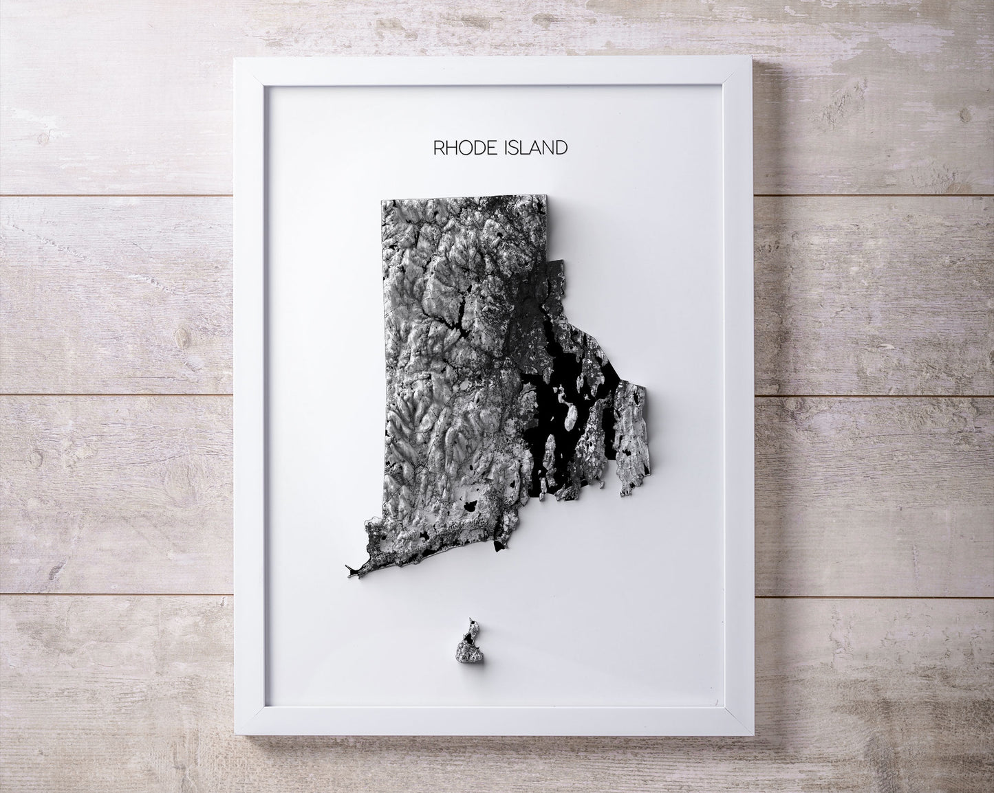 Rhode Island Elevation Map