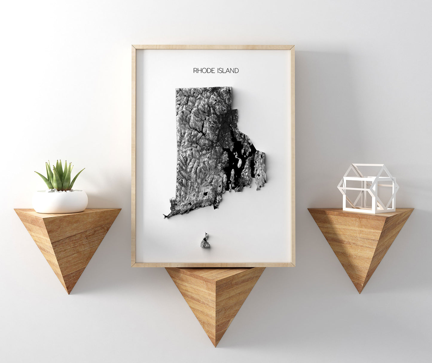 Rhode Island Elevation Map