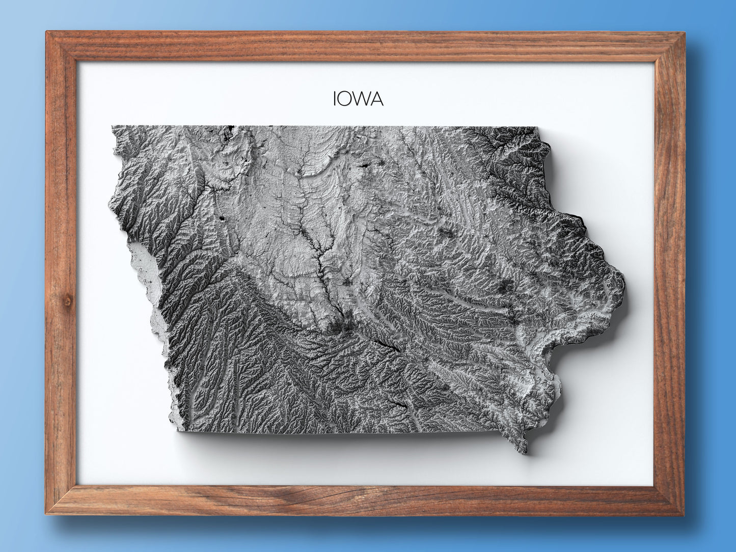Iowa Elevation Map