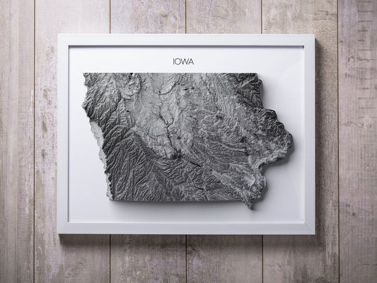 Iowa Elevation Map