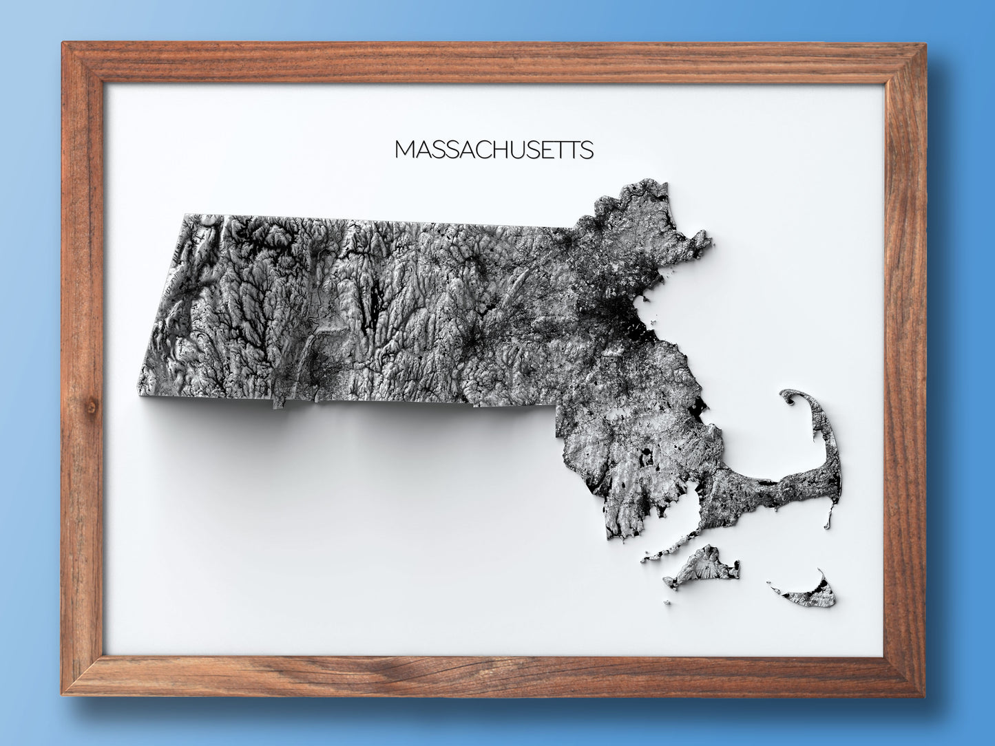 Massachusetts Elevation Map