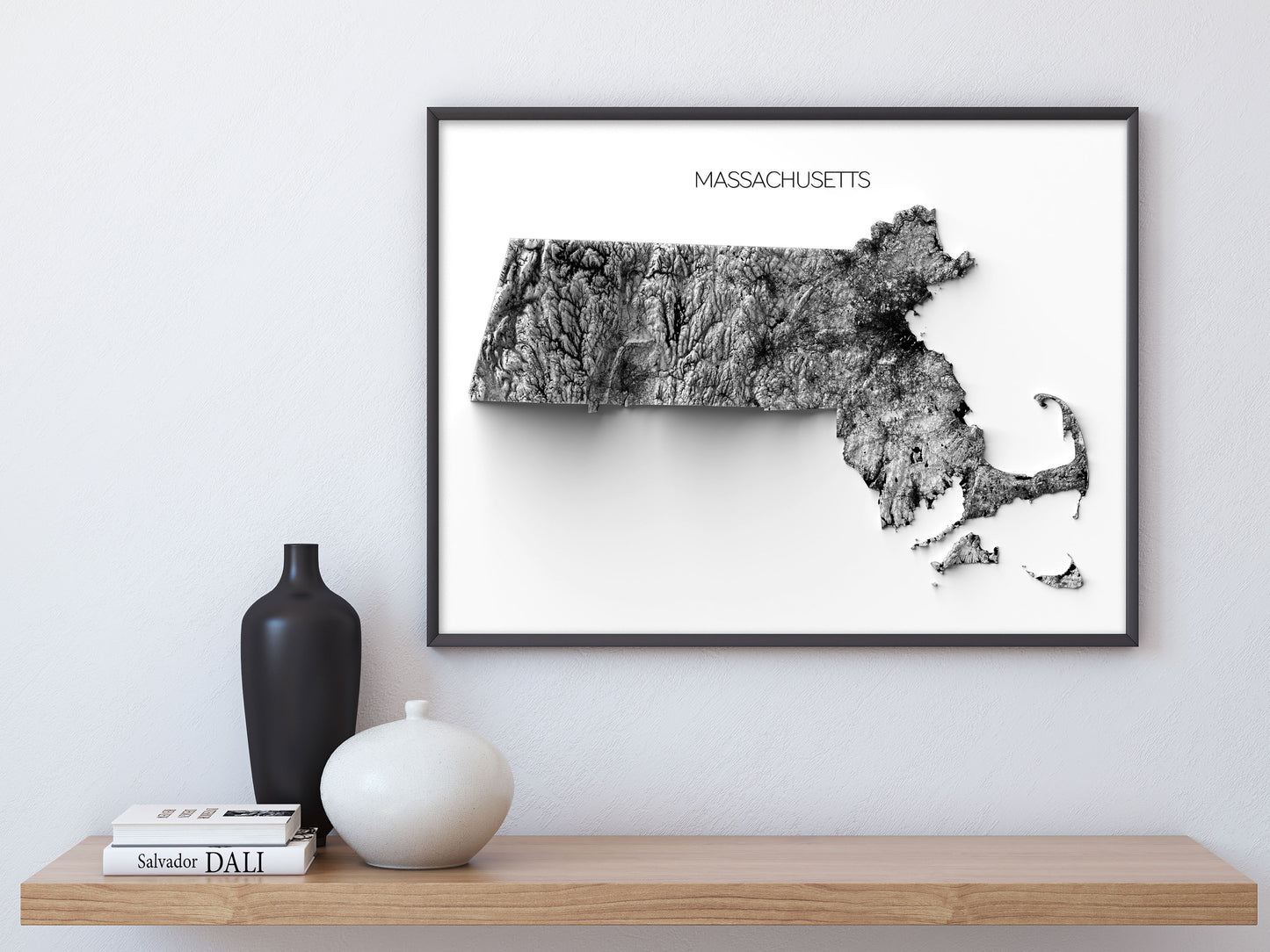 Massachusetts Elevation Map