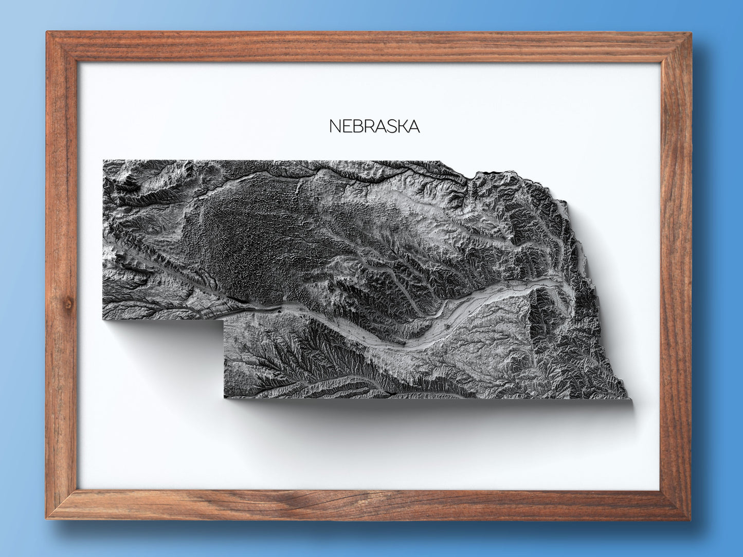 Nebraska Elevation Map