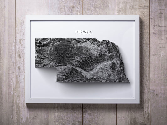 Nebraska Elevation Map