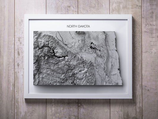 North Dakota Elevation Map