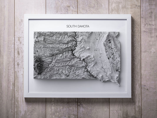 South Dakota Elevation Map