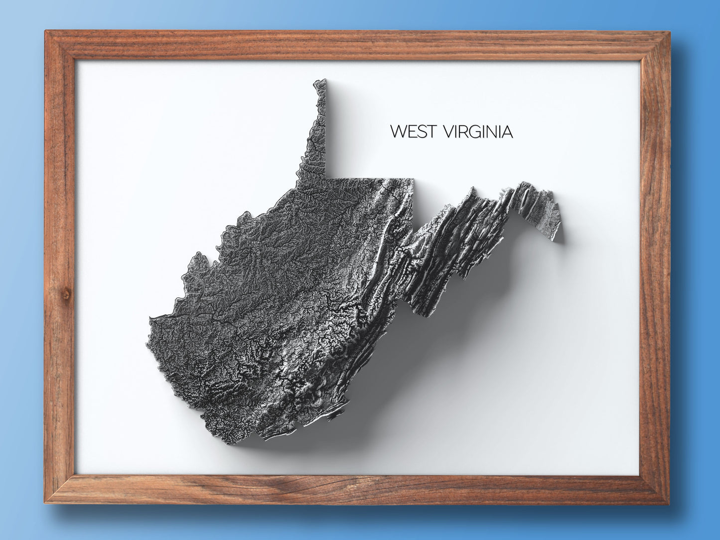 West Virginia Elevation Map