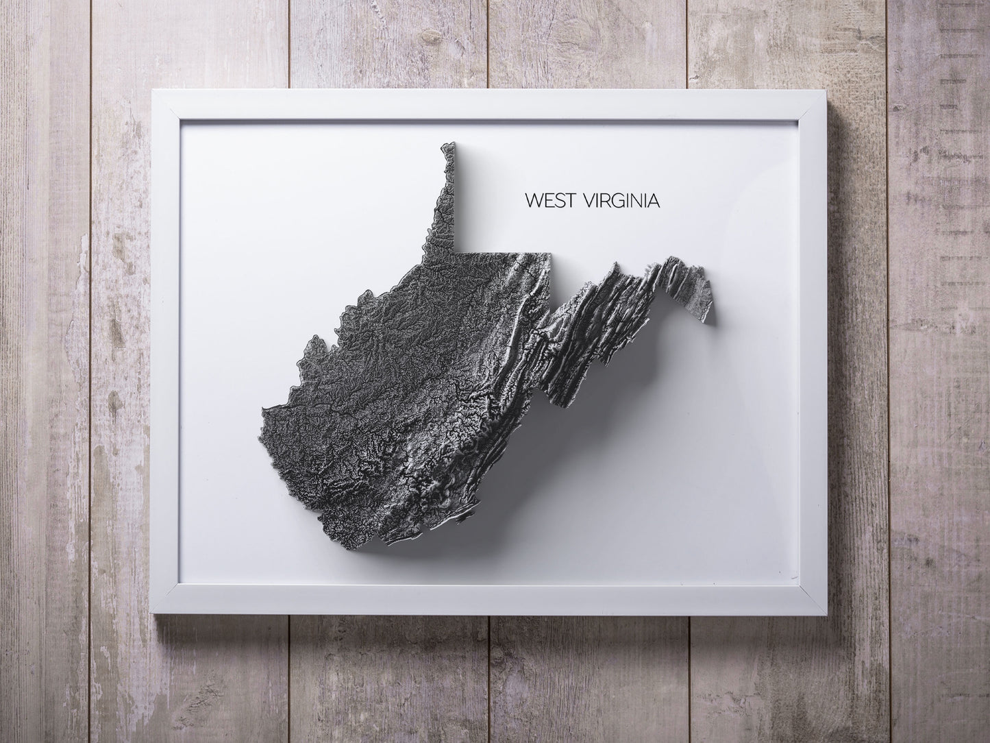 West Virginia Elevation Map