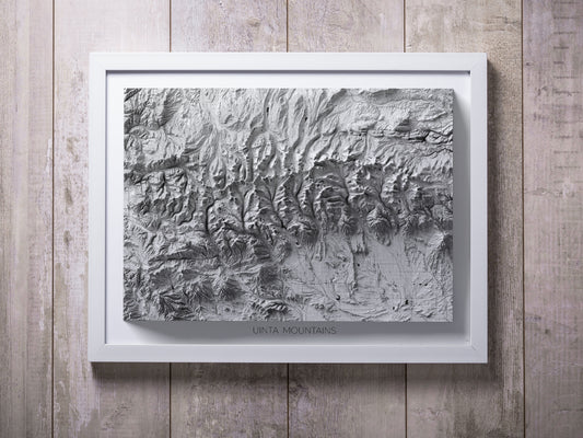 Uinta Mountains Elevation Map