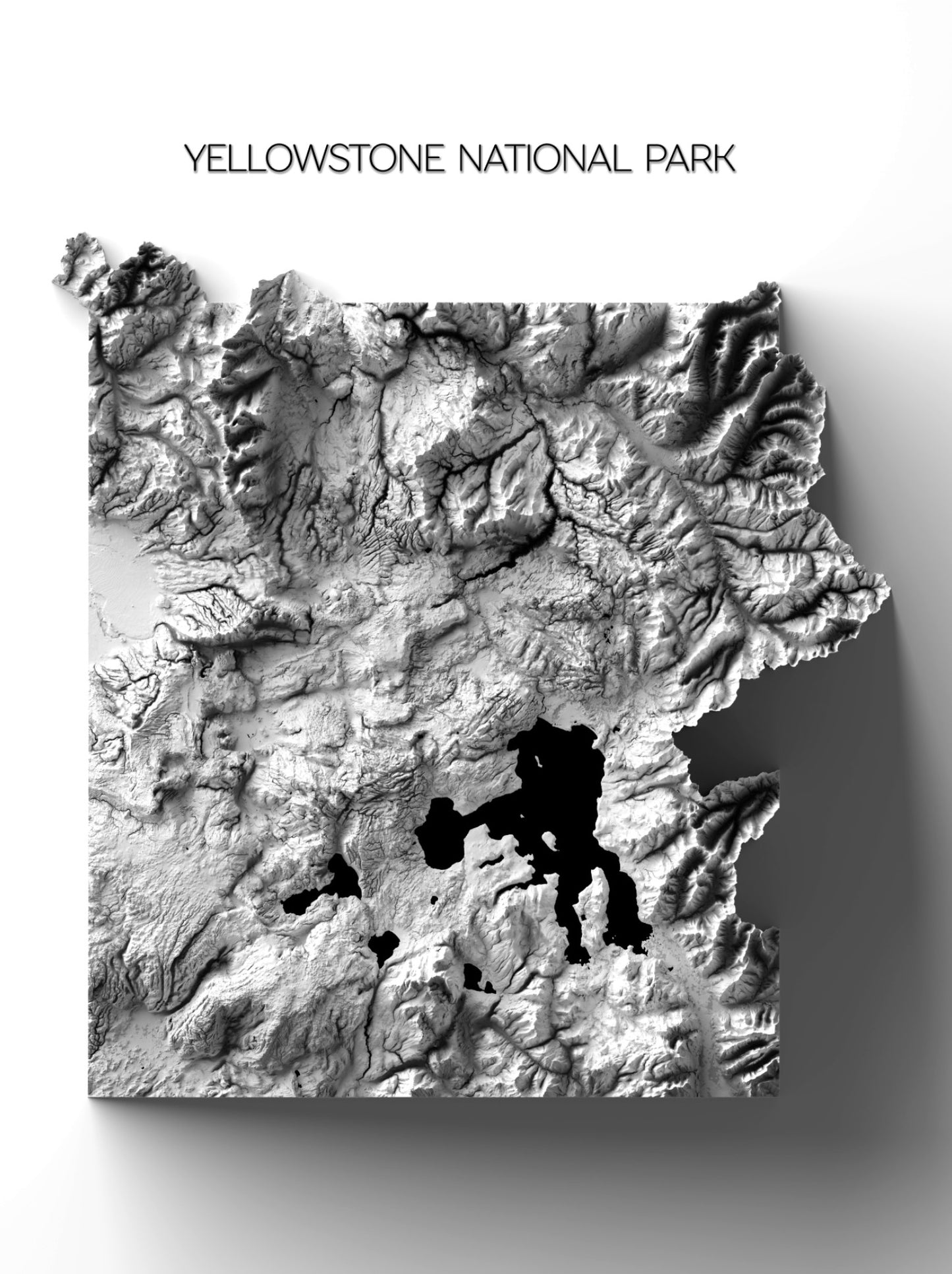 Yellowstone National Park Elevation Map