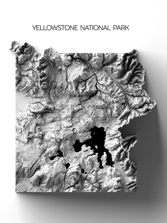 Yellowstone National Park Elevation Map