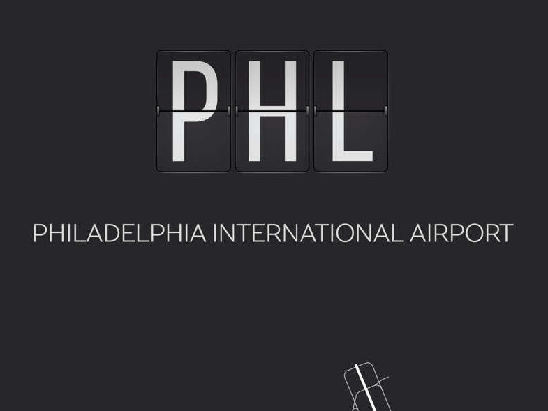 PHL Philadelphia Airport Map Wall Art
