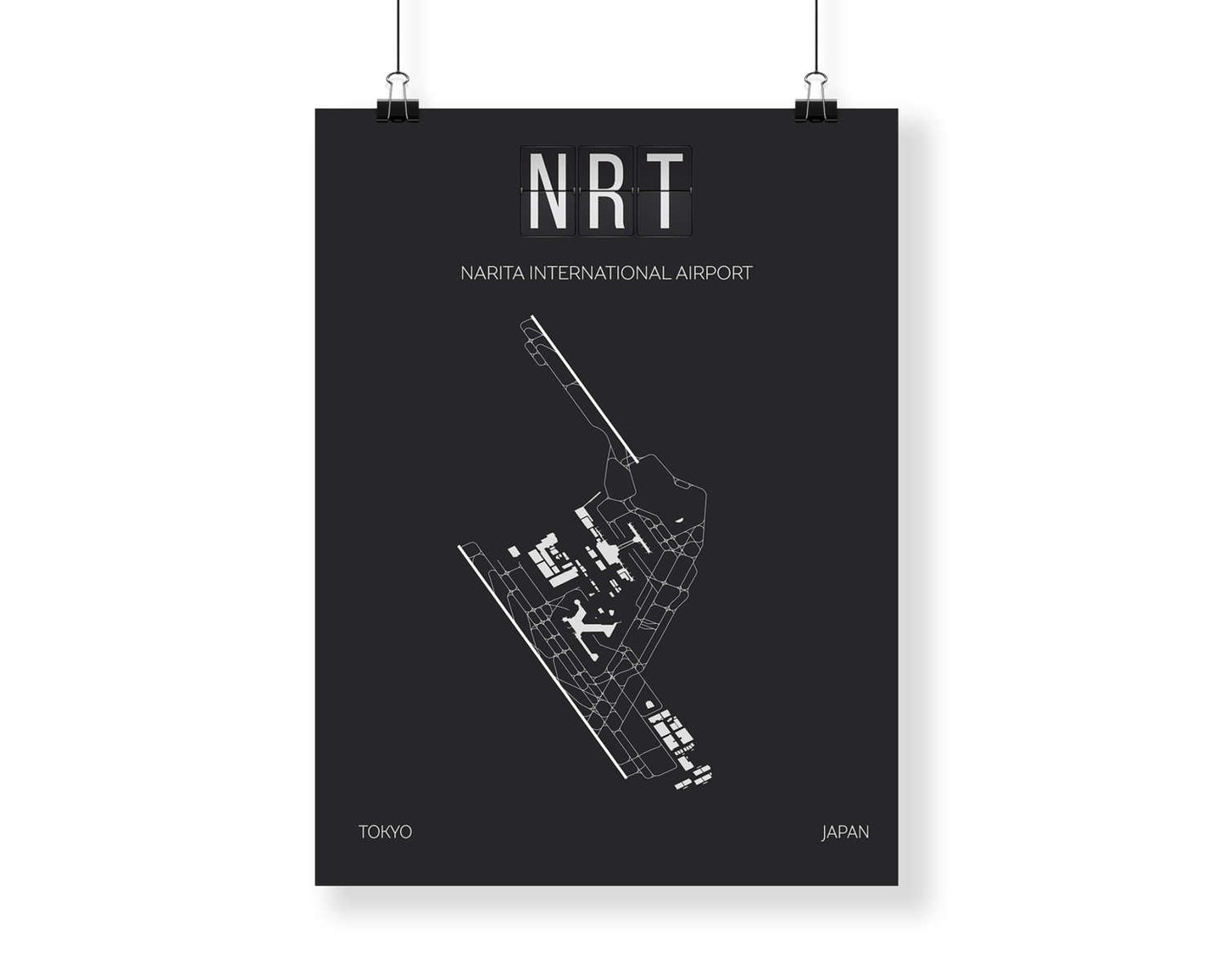 NRT Tokyo / Narita Airport Map Wall Art