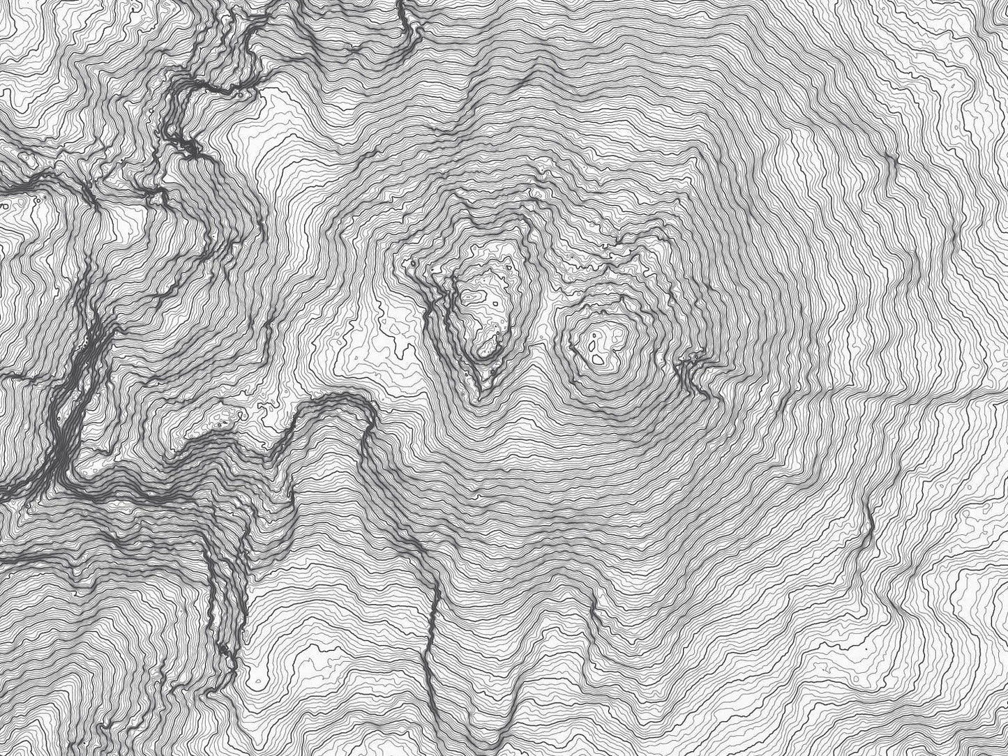 Mount Elbrus, Russia Topography Elevation Print Wall Art