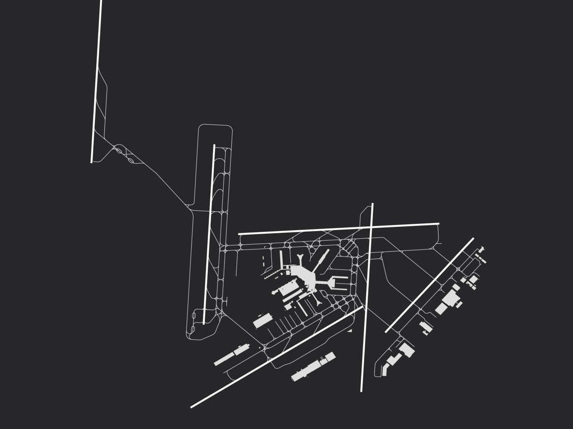 AMS Amsterdam Schiphol Airport Print Map Wall Art