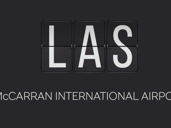 LAS Las Vegas McCarran International Airport Print Map Wall Art