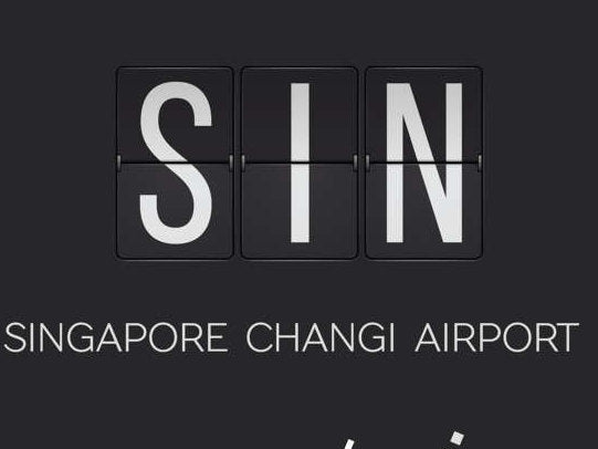 SIN Singapore Changi Airport Print Map Wall Art