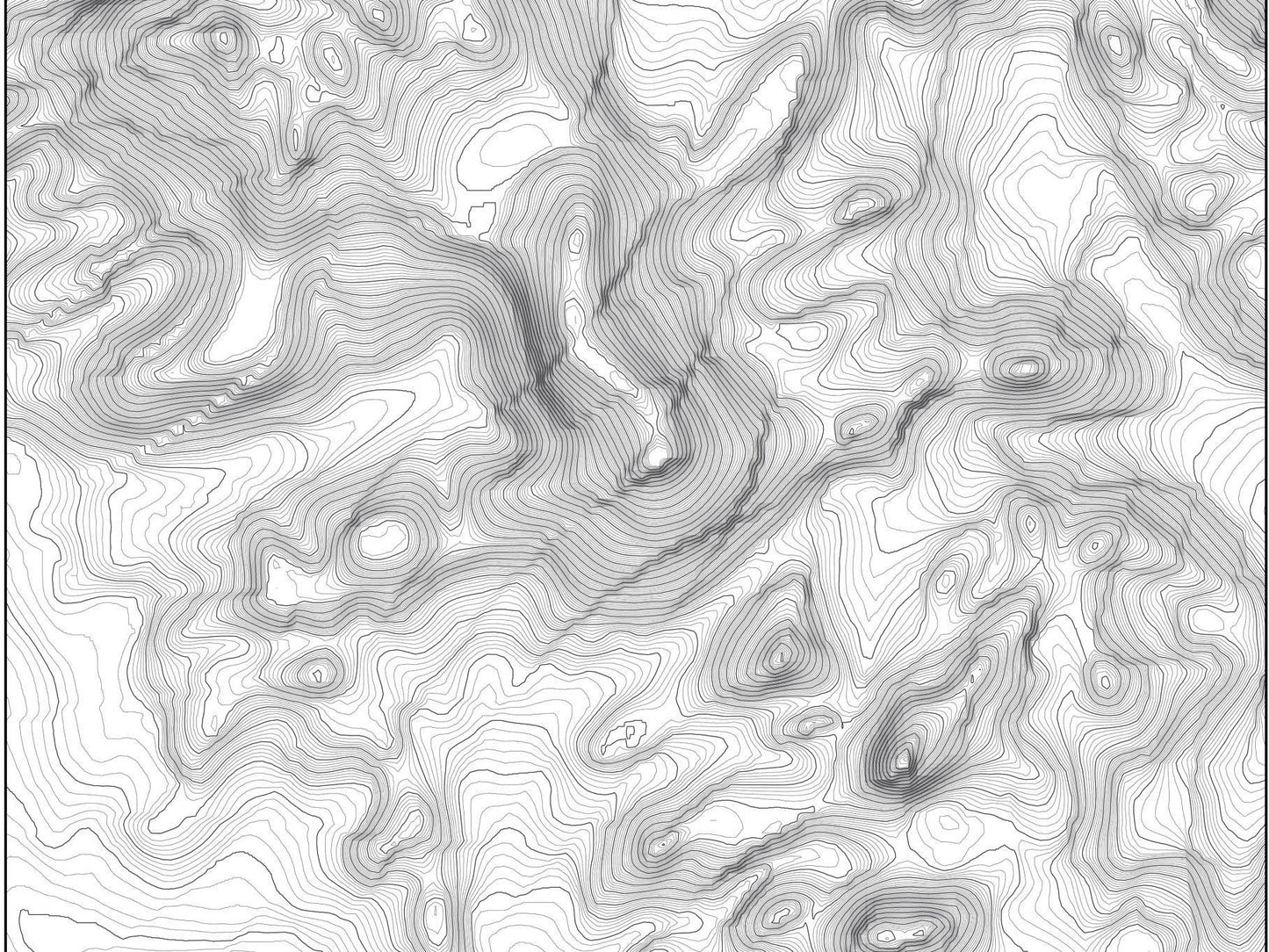Mt Vinson, Antartica Topography Elevation Print Wall Art