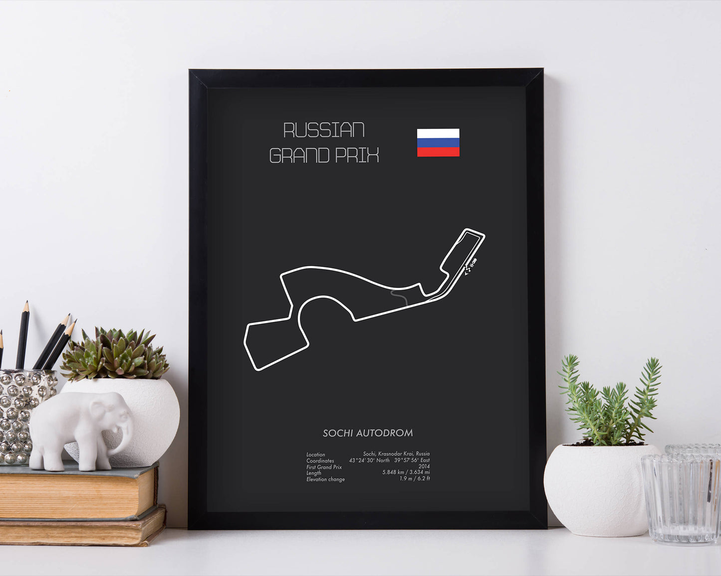 Formula One Russia Grand Prix Sochi Racing Map Wall Art Print