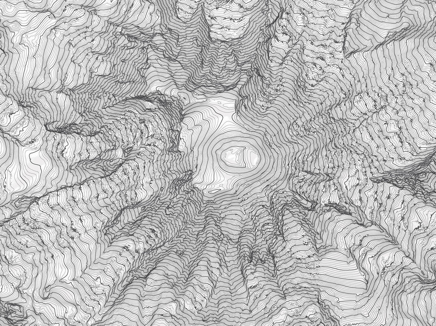 Mt Rainier, Washington, Elevation Topography Print Wall Art